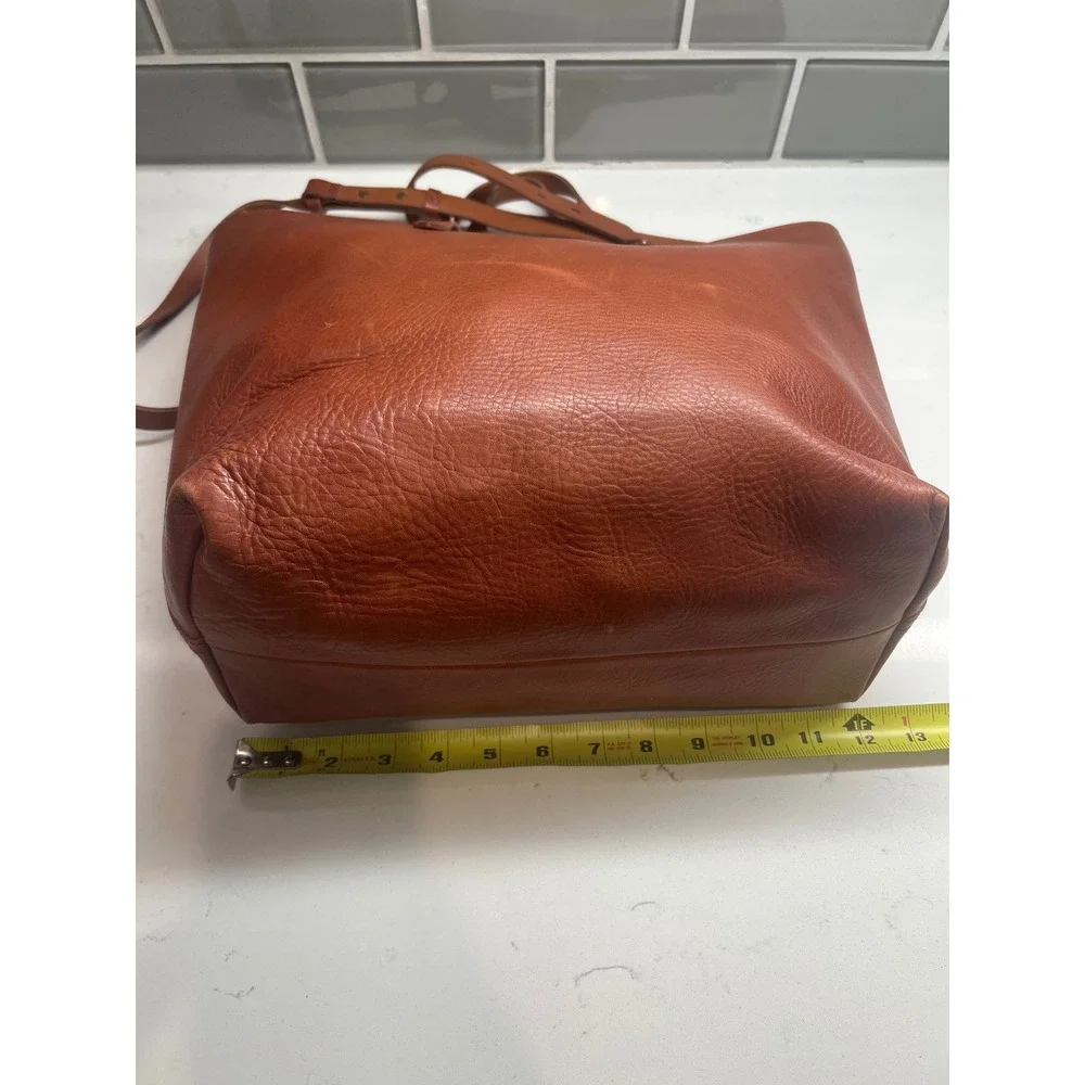 Madewell The Zip-Top Transport Carryall Transport Tote English Saddle Leather